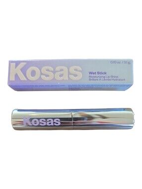 Kosas Wet Stick Moisturizing Lip Shine in Heatwave Retail $24 Silver Tube
